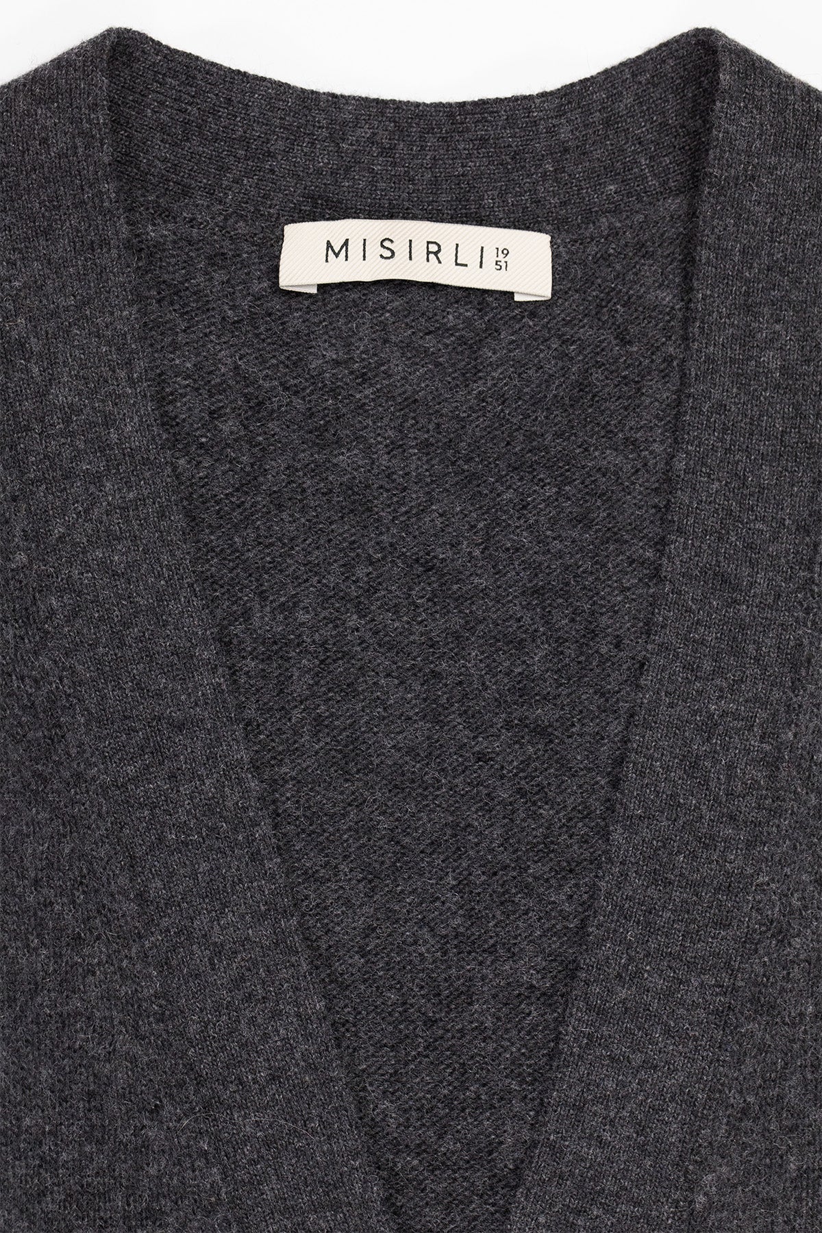 Dark Gray Pocket Detailed Midi Women's Cardigan