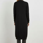 Black Button Down Long Women's Cardigan