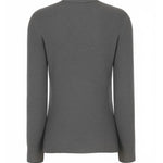 Dark Gray Metal Buttoned Women's Cardigan