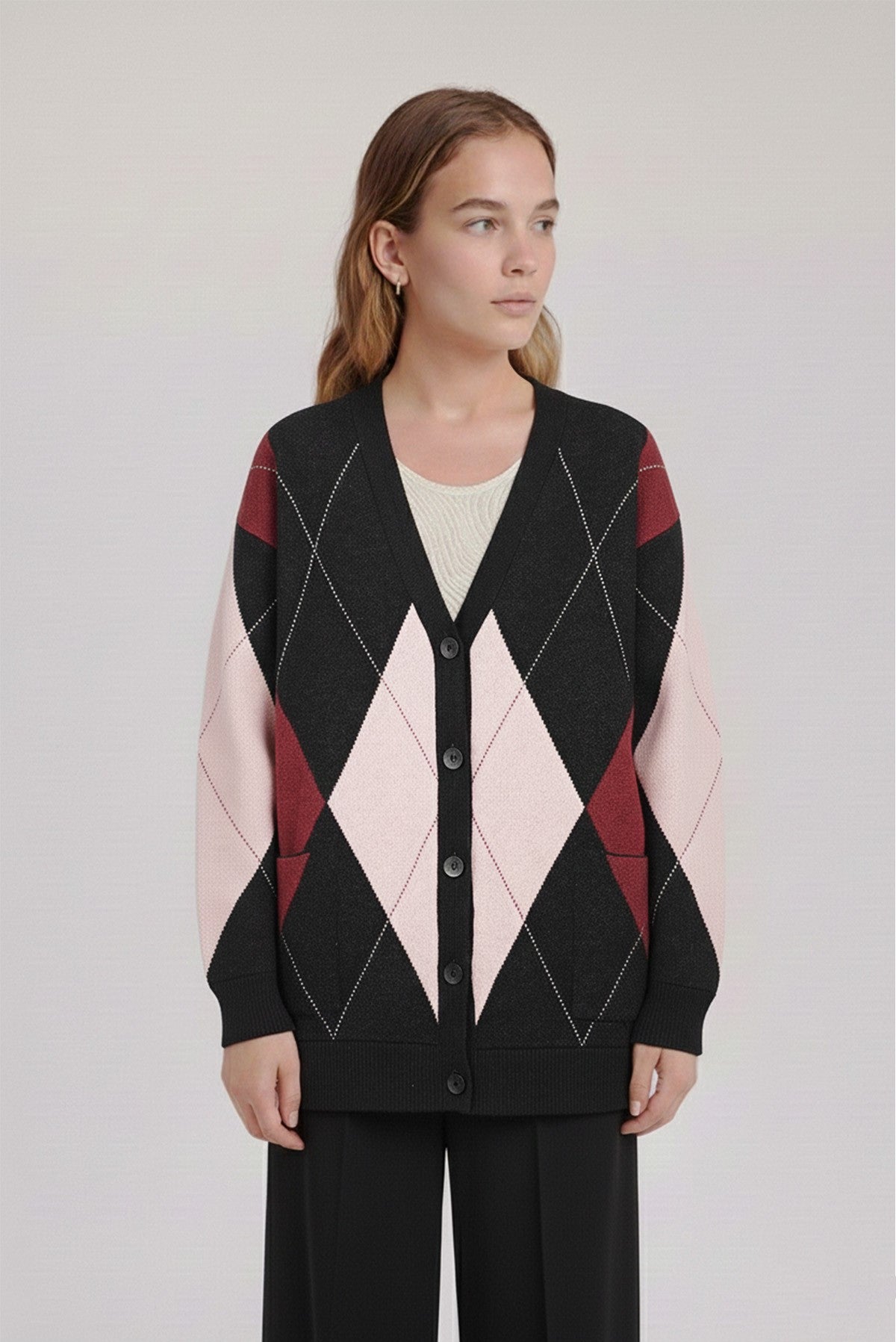 Multicolor Baklava Patterned Women's Cardigan