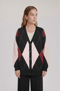 Multicolor Baklava Patterned Women's Cardigan