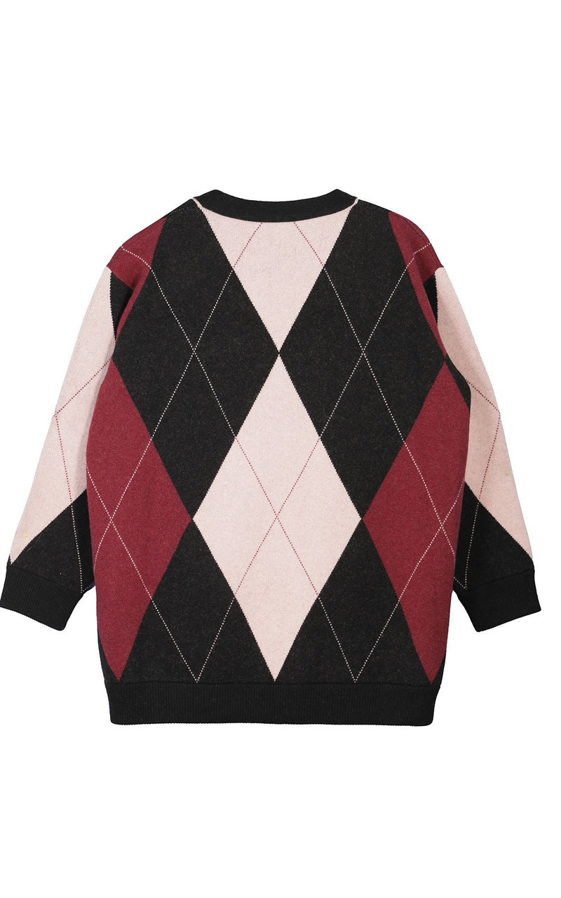 Multicolor Baklava Patterned Women's Cardigan