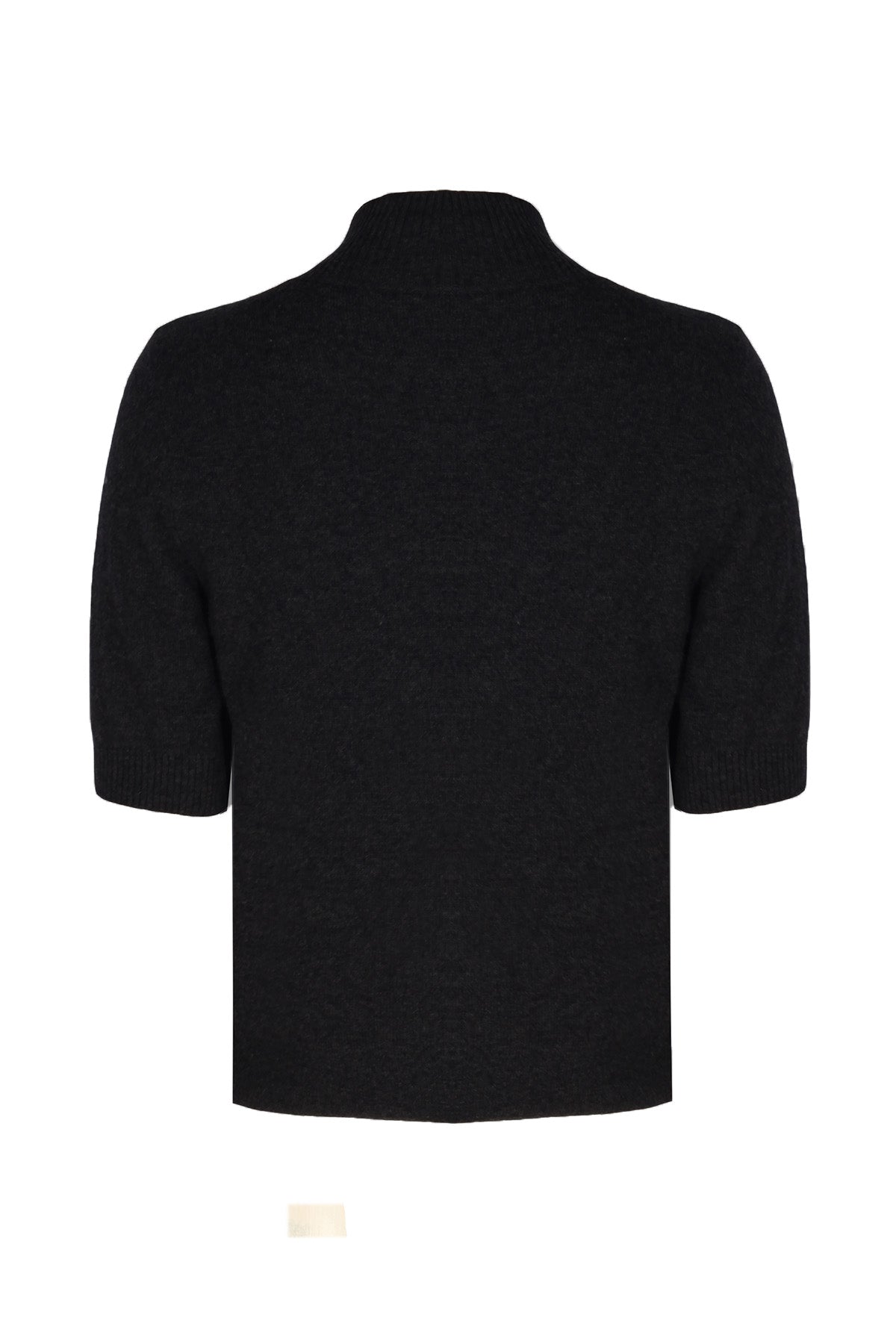 Black Half Neck Short Sleeved Women's Sweater