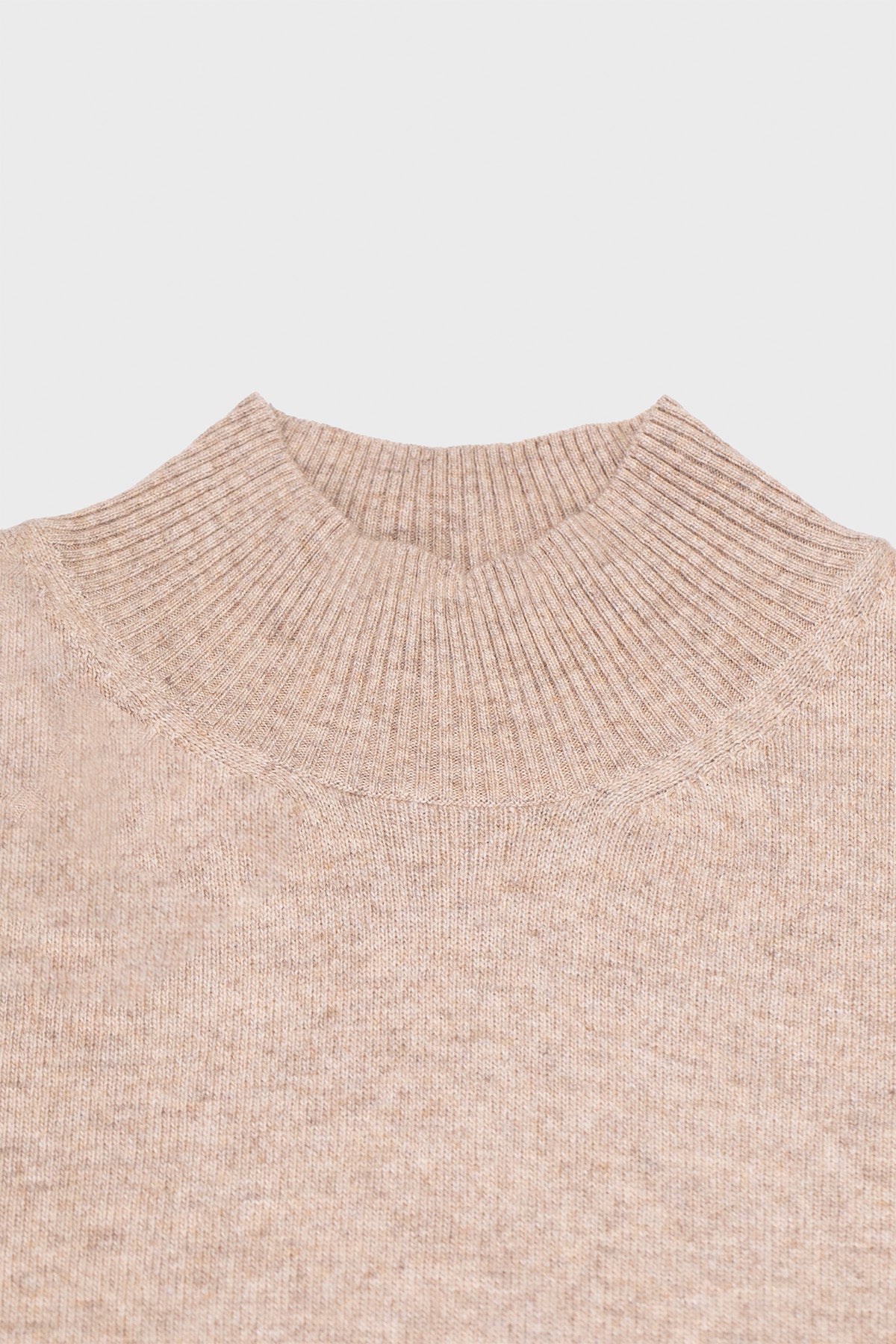 Camel Half-Zip Short Sleeve Women's Sweater