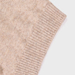 Camel Half-Zip Short Sleeve Women's Sweater