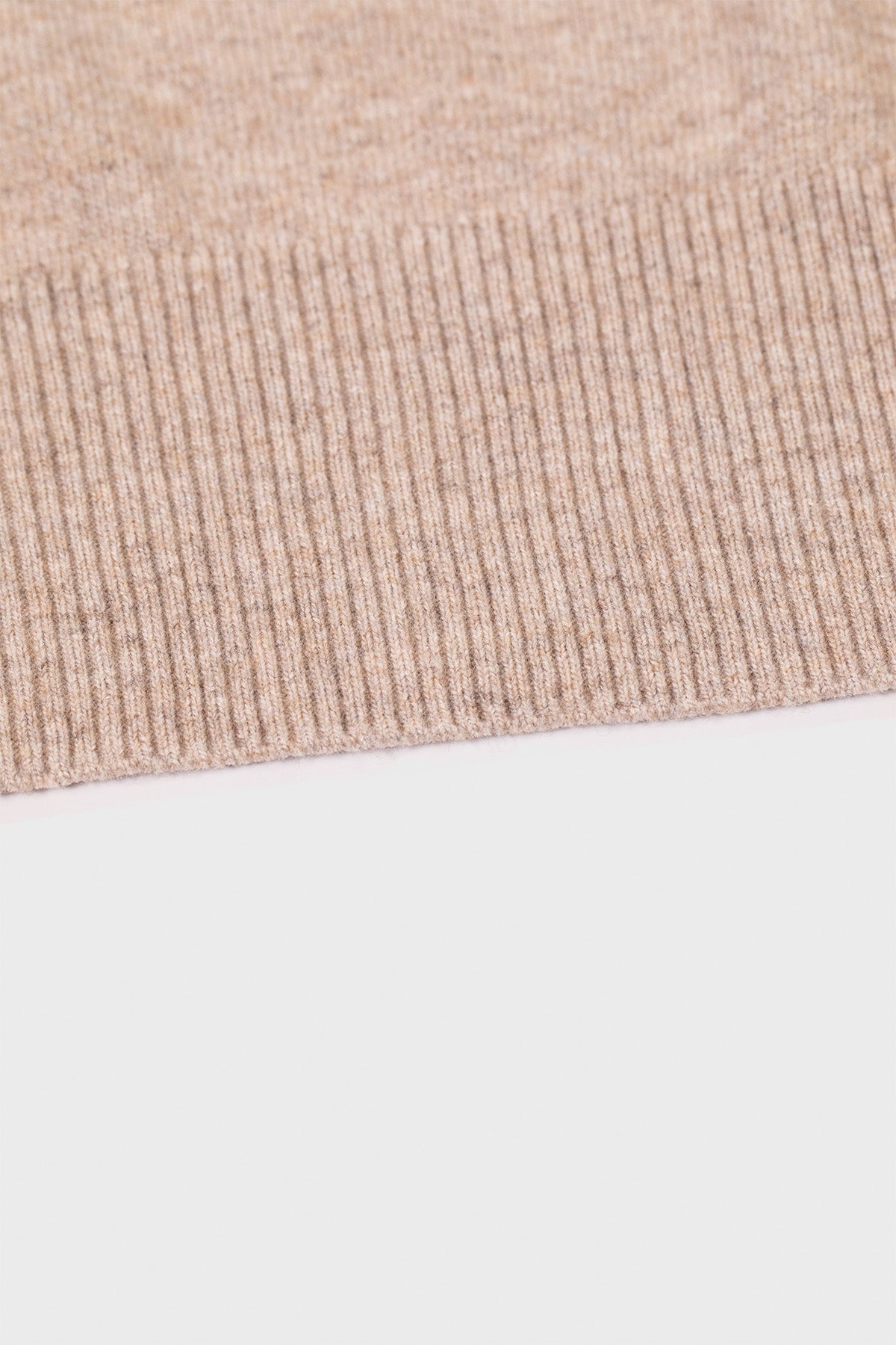 Camel Half-Zip Short Sleeve Women's Sweater