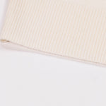 Ecru Half-Neck Short-Sleeved Women's Sweater