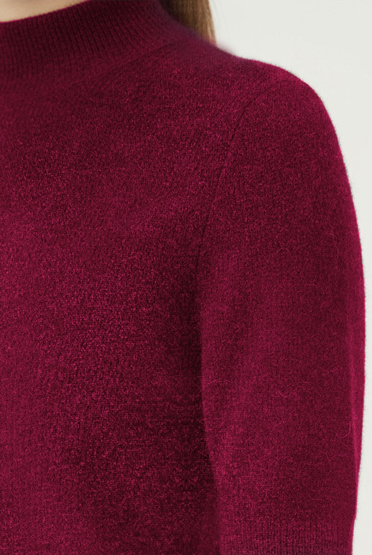 Plum Half-Zip Short Sleeve Women's Sweater