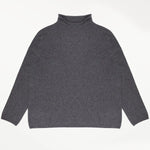 Dark Gray Crew Neck Basic Women's Sweater