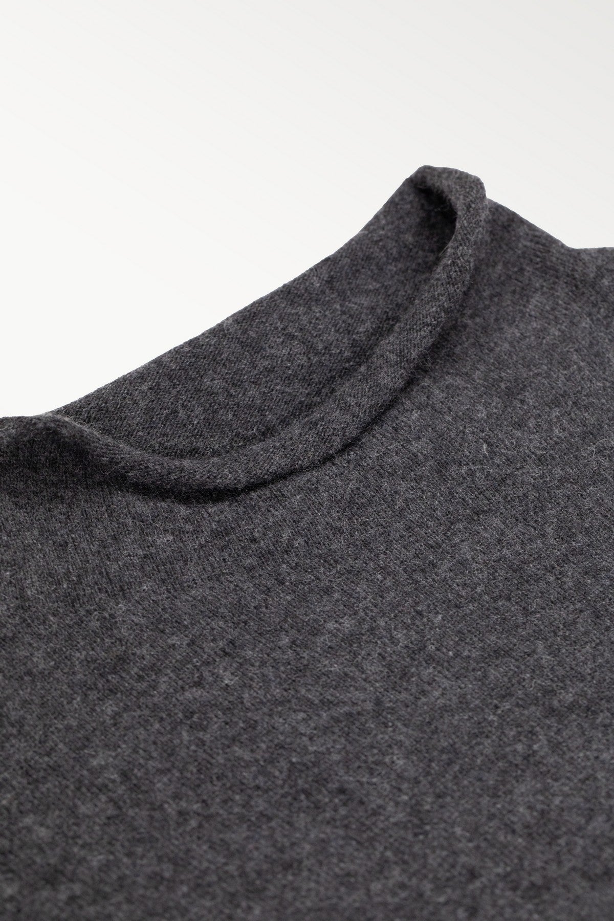 Dark Gray Crew Neck Basic Women's Sweater