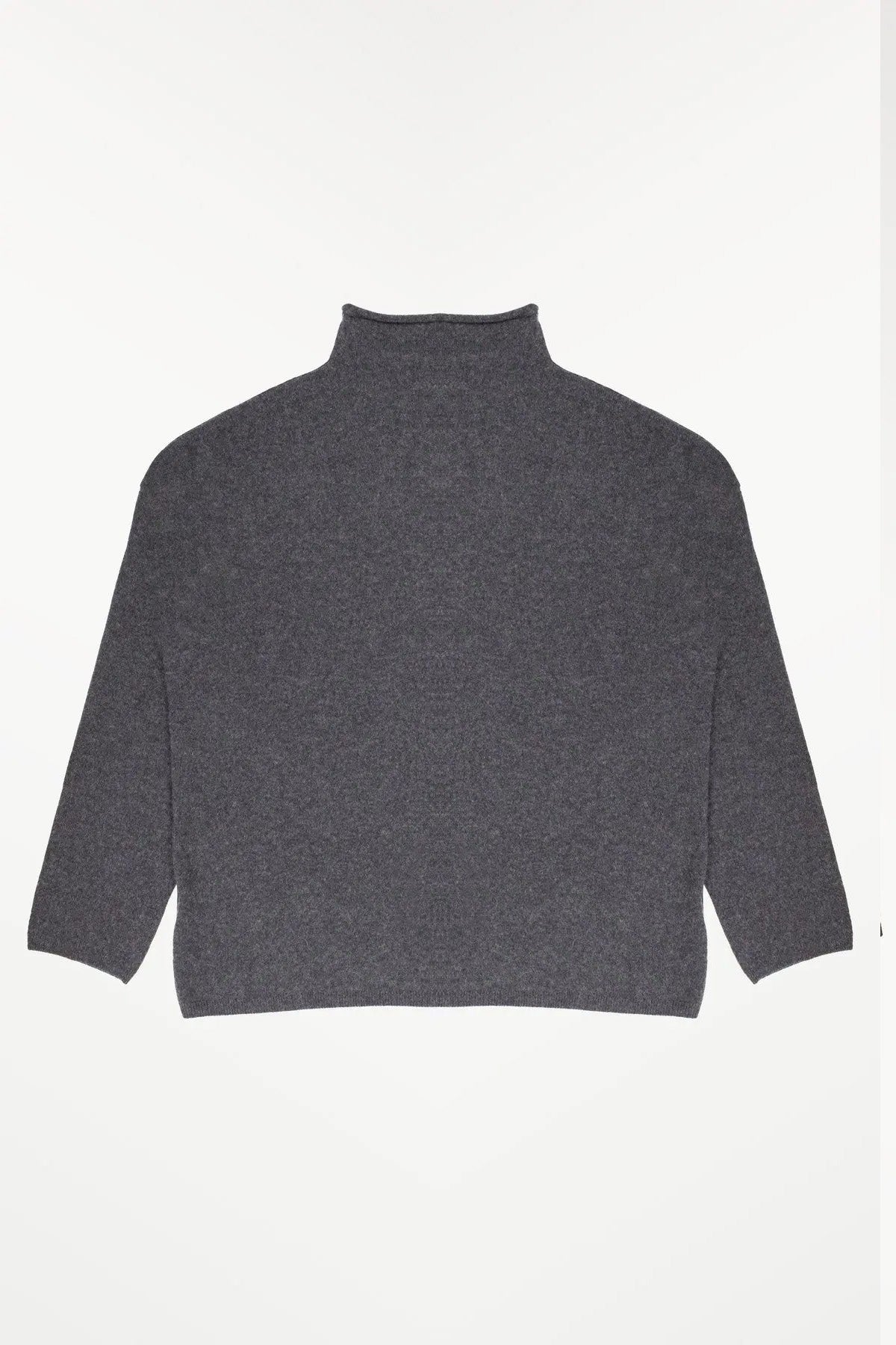Dark Gray Crew Neck Basic Women's Sweater