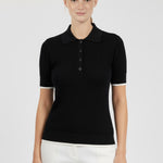 Black Ecru Texture Patterned Women's Sweater