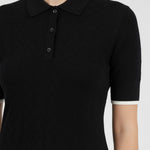 Black Ecru Texture Patterned Women's Sweater