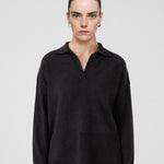 Dark Gray Collared Women's Sweater