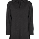 Dark Gray Collared Women's Sweater