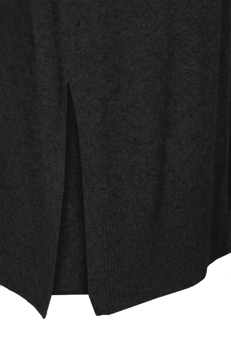 Dark Gray Collared Women's Sweater