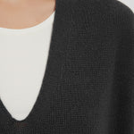 Dark Gray V-Neck Women's Sweater