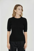 Women's Black Knit Pattern Sweater