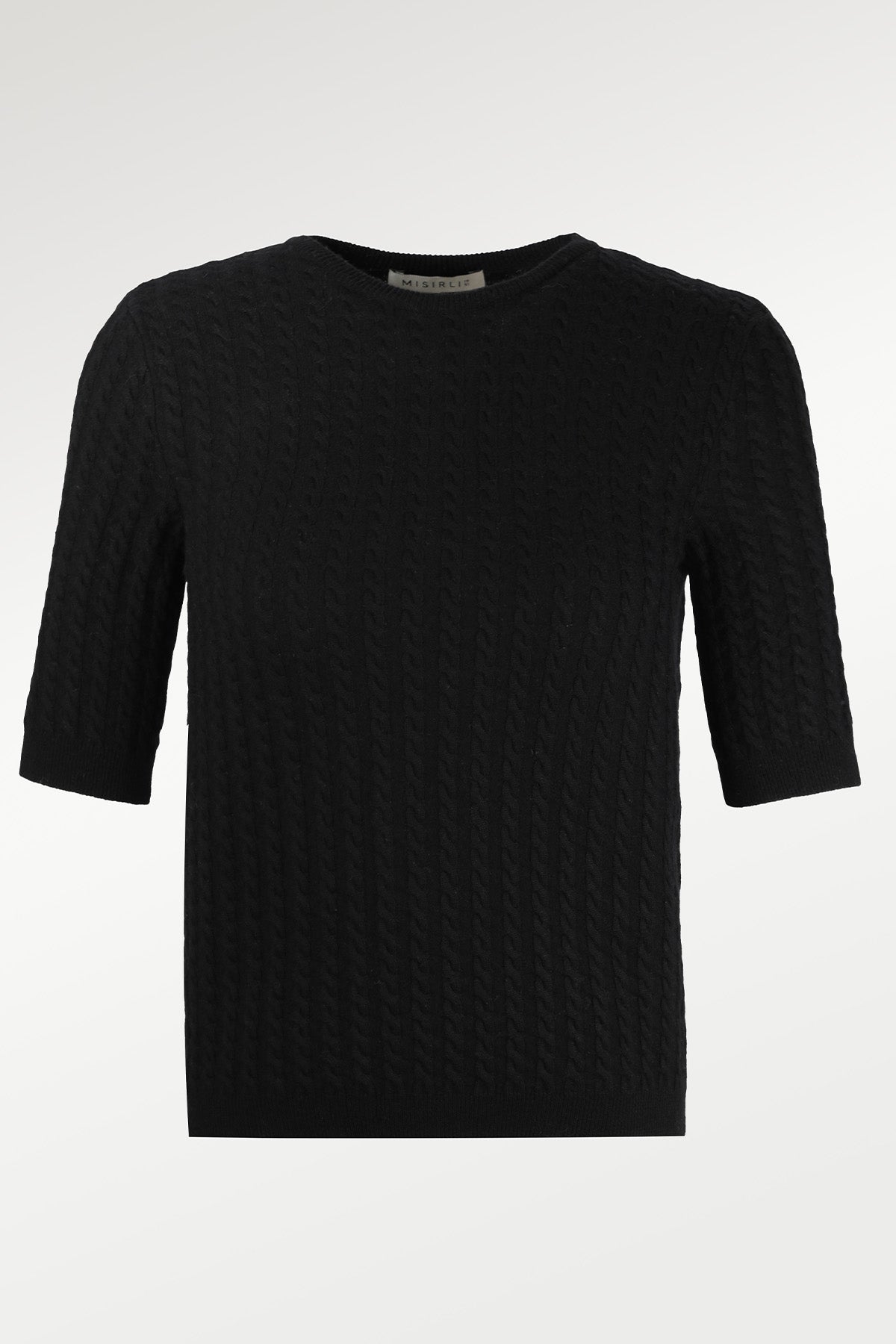 Women's Black Knit Pattern Sweater