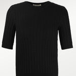 Women's Black Knit Pattern Sweater
