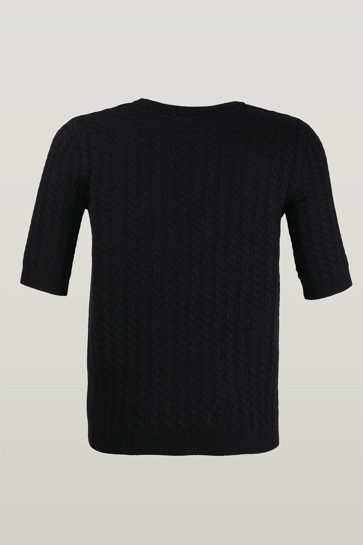 Women's Black Knit Pattern Sweater