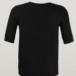 Women's Black Knit Pattern Sweater
