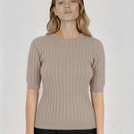 Women's Camel Knit Pattern Pullover