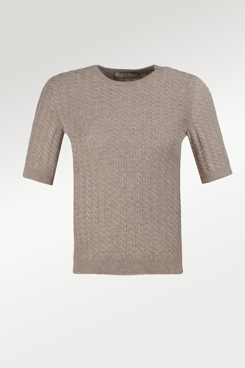 Women's Camel Knit Pattern Pullover