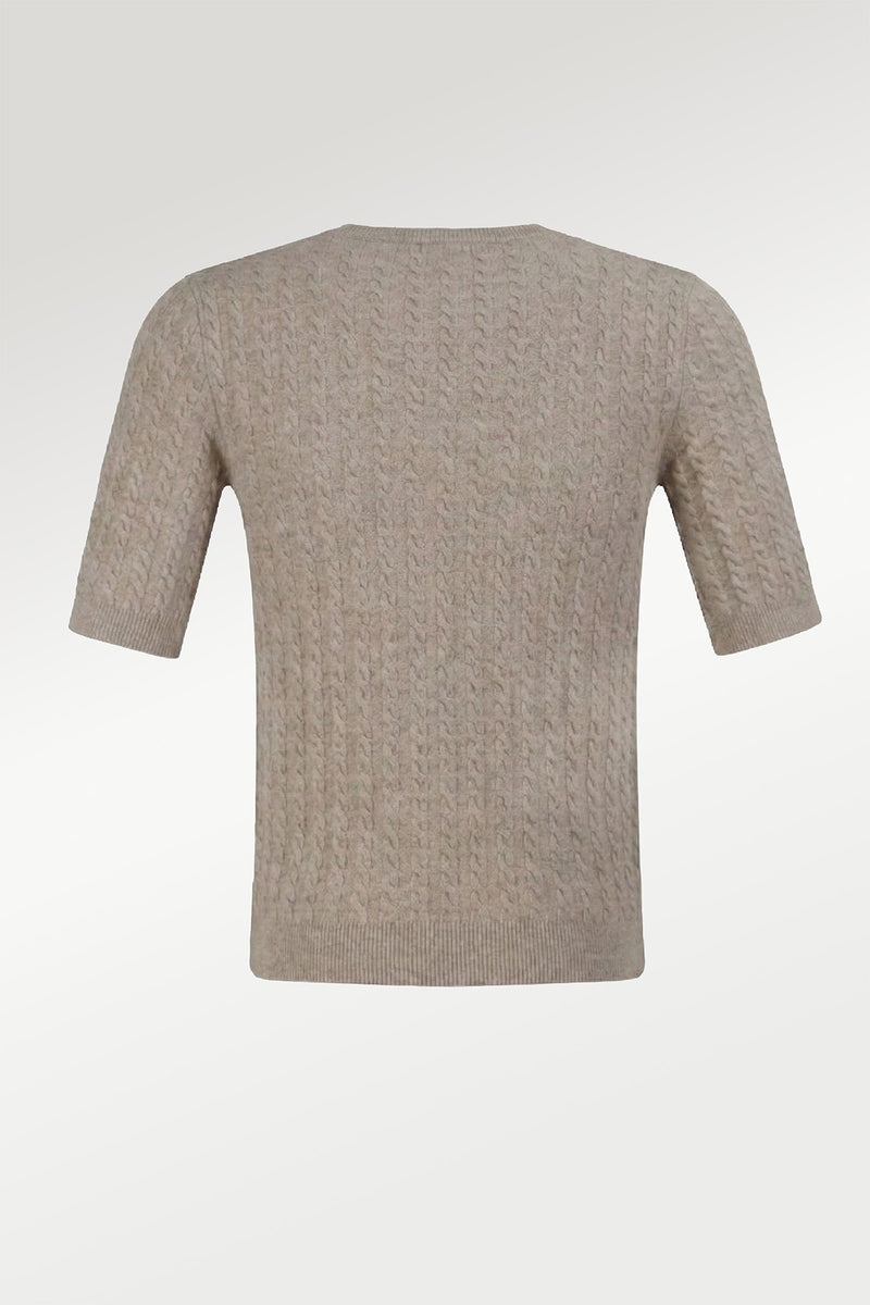 Women's Camel Knit Pattern Pullover