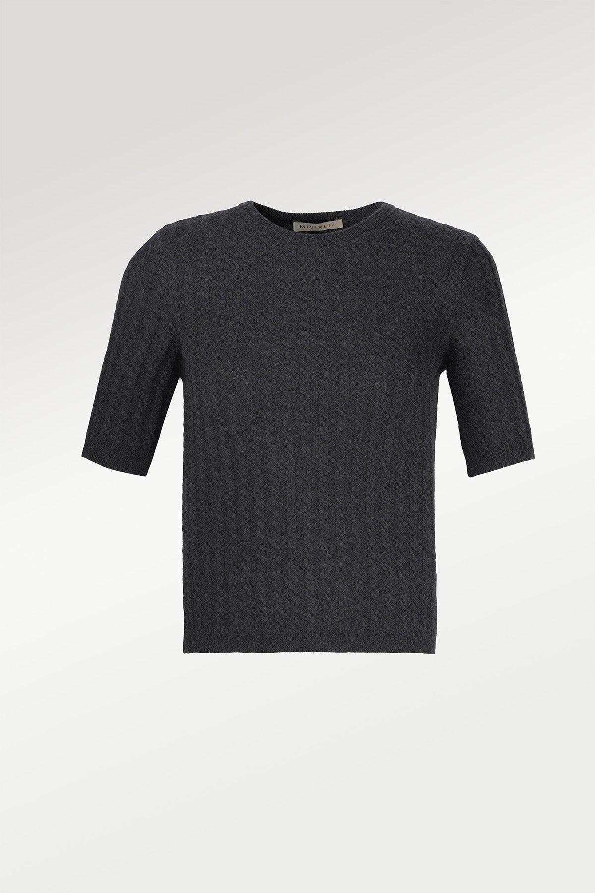 Women's Sweater with Dark Gray Knit Pattern