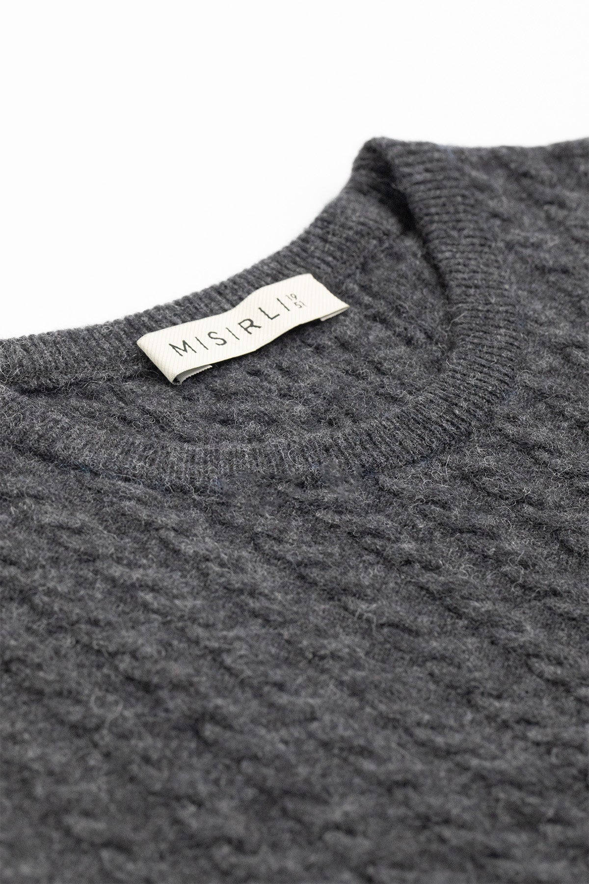 Women's Sweater with Dark Gray Knit Pattern