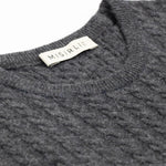 Women's Sweater with Dark Gray Knit Pattern