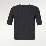 Women's Sweater with Dark Gray Knit Pattern