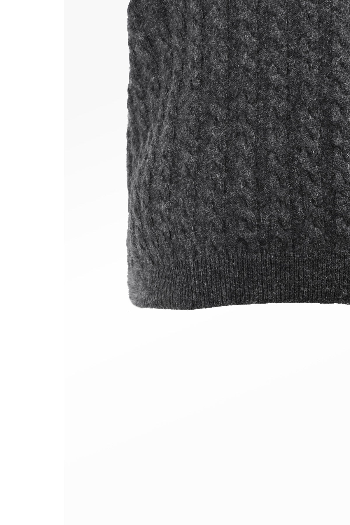 Women's Sweater with Dark Gray Knit Pattern