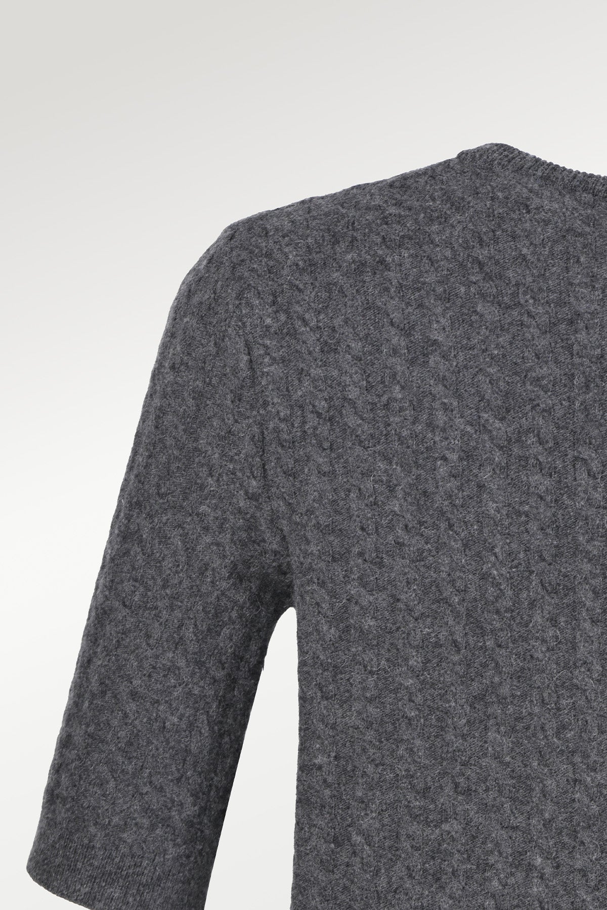 Women's Sweater with Dark Gray Knit Pattern