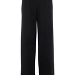 Women's Black Ribbed Wide Leg Pants