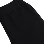 Women's Black Ribbed Wide Leg Pants