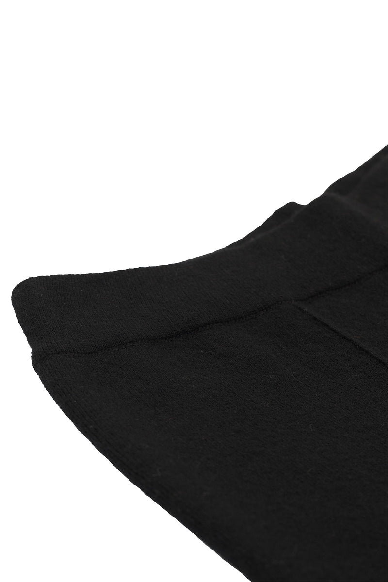 Women's Black Ribbed Wide Leg Pants