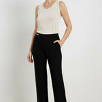 Dark Gray Chain Accessory Women's Trousers