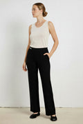 Dark Gray Chain Accessory Women's Trousers