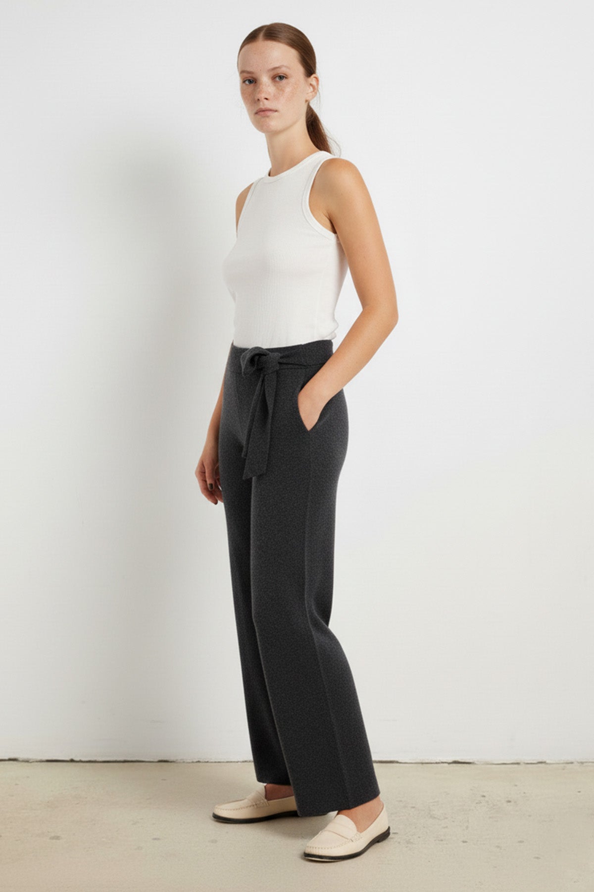 Dark Gray Waistband Women's Pants