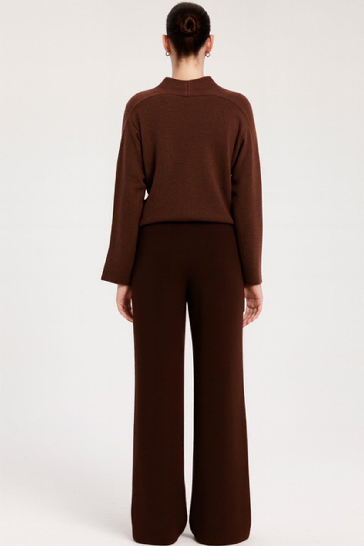 Brown Wide Leg Women's Pants