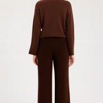 Brown Wide Leg Women's Pants