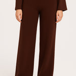Brown Wide Leg Women's Pants