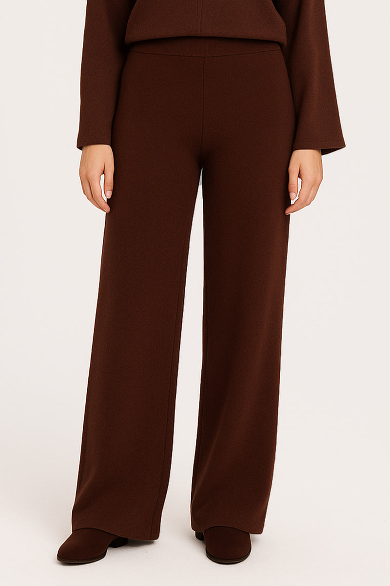 Brown Wide Leg Women's Pants