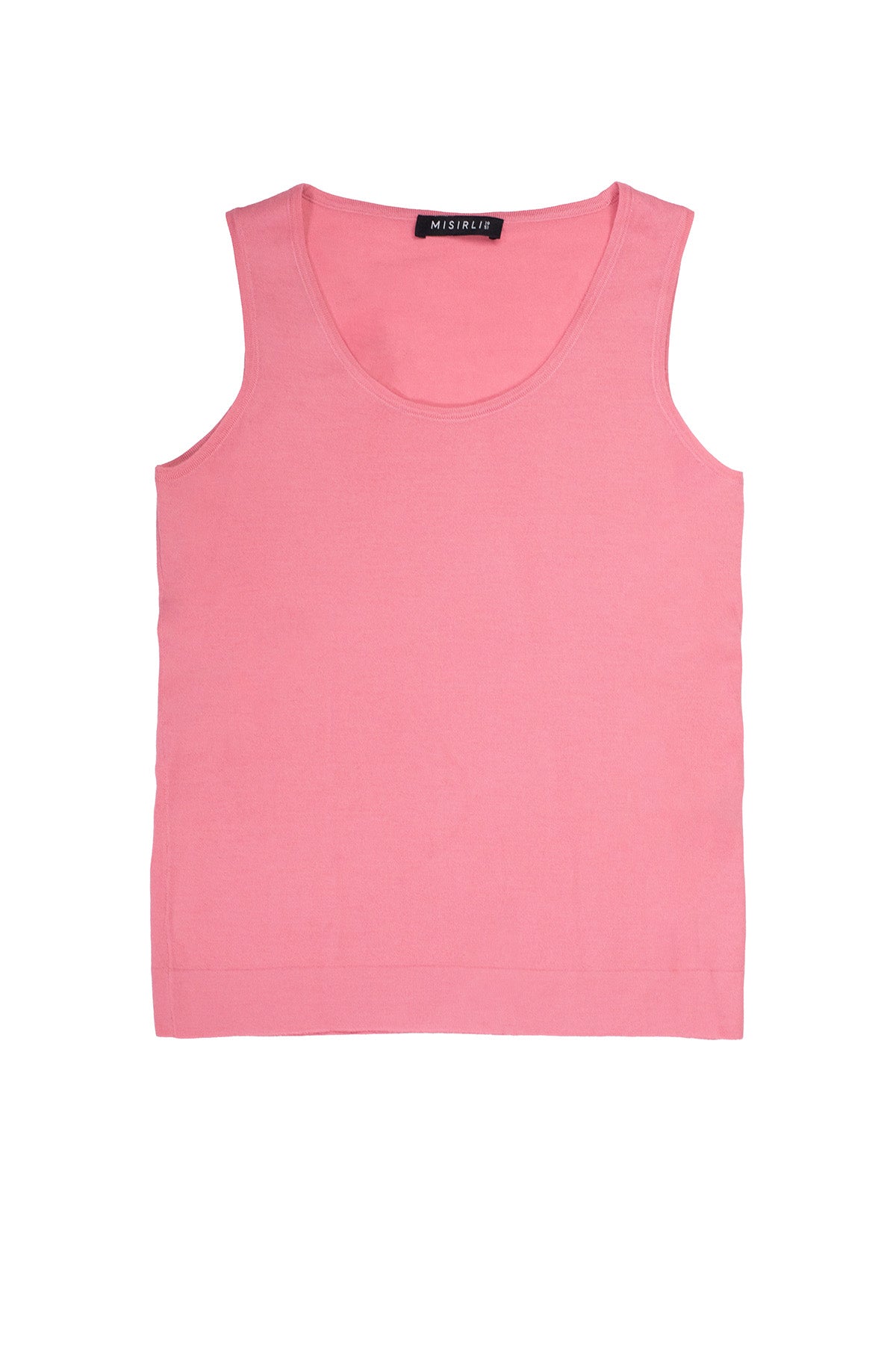 Pink Sleeveless U-Neck Women's Athletic Shirt