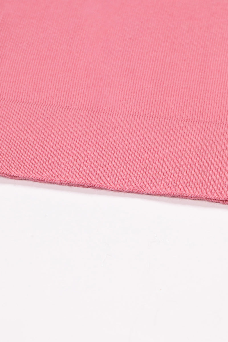 Pink Sleeveless U-Neck Women's Athletic Shirt