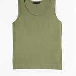 Green Sleeveless U-Neck Women's Athletic Shirt
