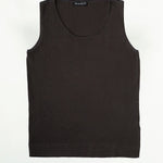 Brown Sleeveless U-Neck Women's Athletic Shirt