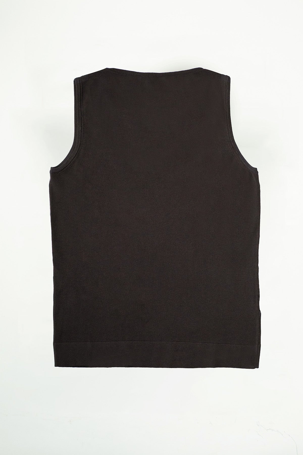 Brown Sleeveless U-Neck Women's Athletic Shirt